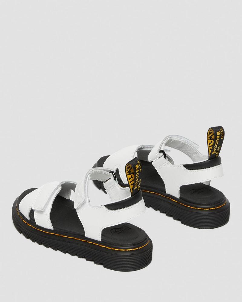 Sandalias Dr Martens Junior Vossie Cuero Niños Blancos | MX 103FDN